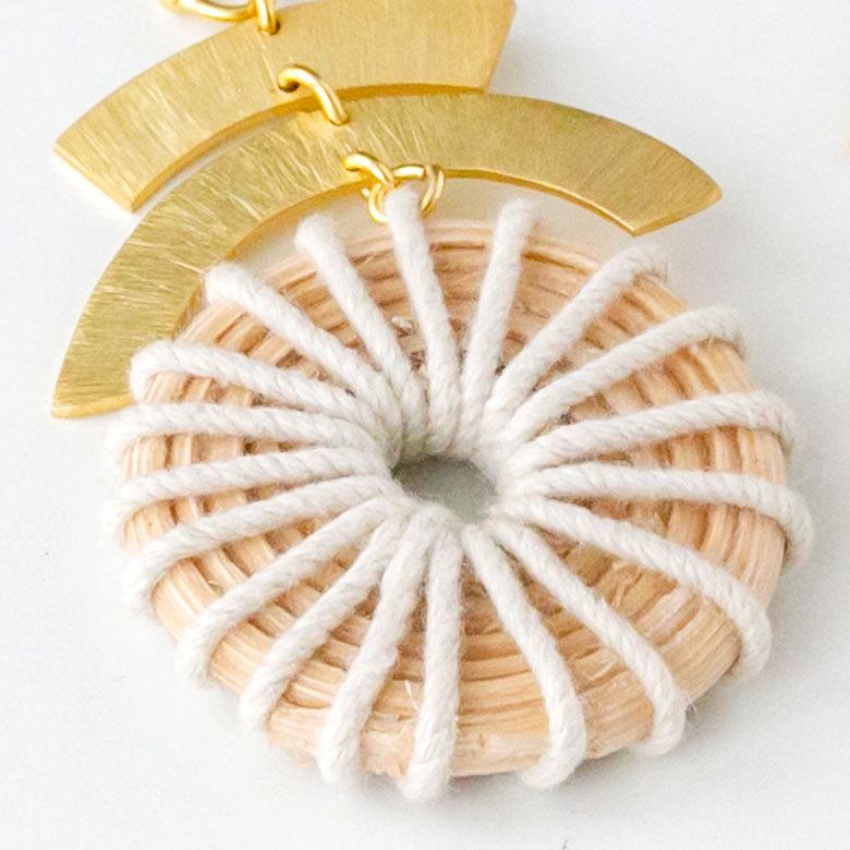 ピアス 真鍮 ラタン ゴールド アクセサリー レディース フックピアス エスニック 揺れる エレガント カジュアル アジアン おしゃれ 34455 | ブランド登録なし | 06