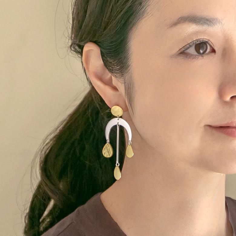 ピアス 真鍮 シルバーゴールド アクセサリー レディース フックピアス エスニック 揺れる エレガント カジュアル アジアン おしゃれ 34456 | ブランド登録なし | 16