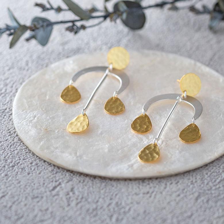 ピアス 真鍮 シルバーゴールド アクセサリー レディース フックピアス エスニック 揺れる エレガント カジュアル アジアン おしゃれ 34456 | ブランド登録なし | 17