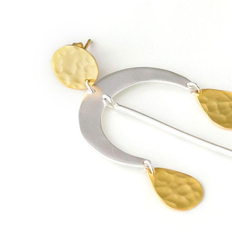 ピアス 真鍮 シルバーゴールド アクセサリー レディース フックピアス エスニック 揺れる エレガント カジュアル アジアン おしゃれ 34456 | ブランド登録なし | 05