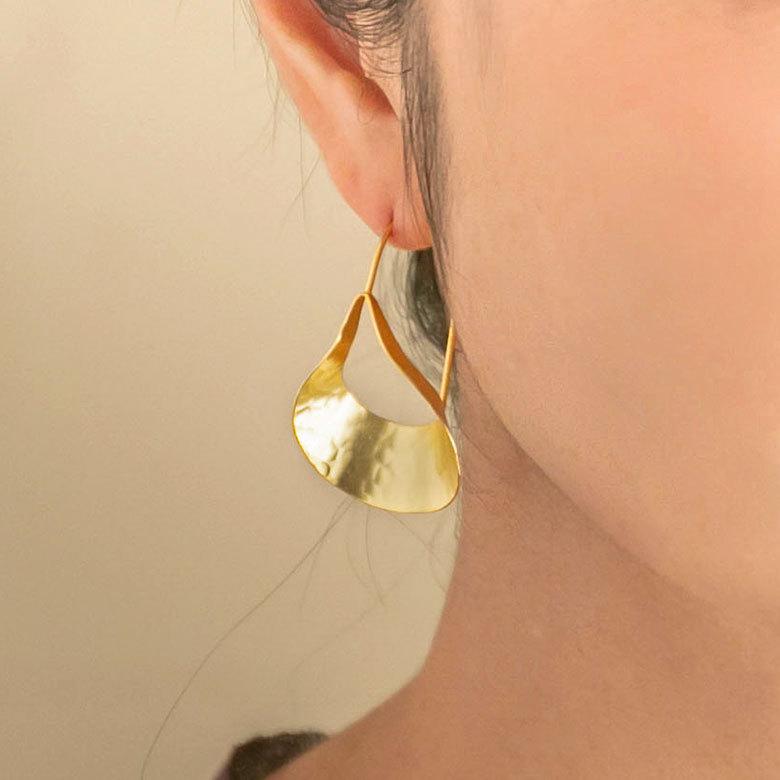 ピアス 真鍮 ゴールド アクセサリー レディース フック ピアス エスニック 揺れる エレガント カジュアル アジアン おしゃれ 34457 | ブランド登録なし | 11