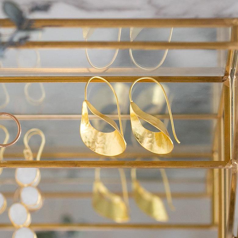 ピアス 真鍮 ゴールド アクセサリー レディース フック ピアス エスニック 揺れる エレガント カジュアル アジアン おしゃれ 34457 | ブランド登録なし | 16