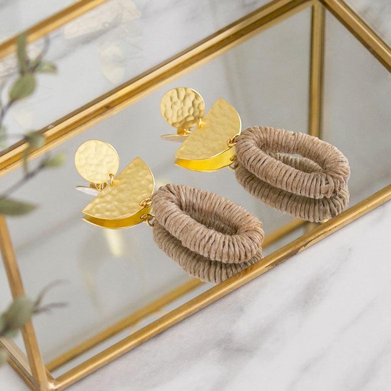 ピアス 真鍮 ジュート ゴールド アクセサリー レディース フック ピアス エスニック 揺れる エレガント カジュアル アジアン おしゃれ 34458 | ブランド登録なし | 10