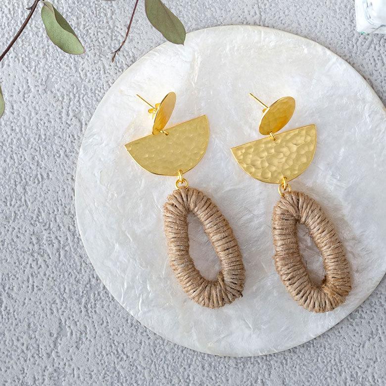 ピアス 真鍮 ジュート ゴールド アクセサリー レディース フック ピアス エスニック 揺れる エレガント カジュアル アジアン おしゃれ 34458 | ブランド登録なし | 14