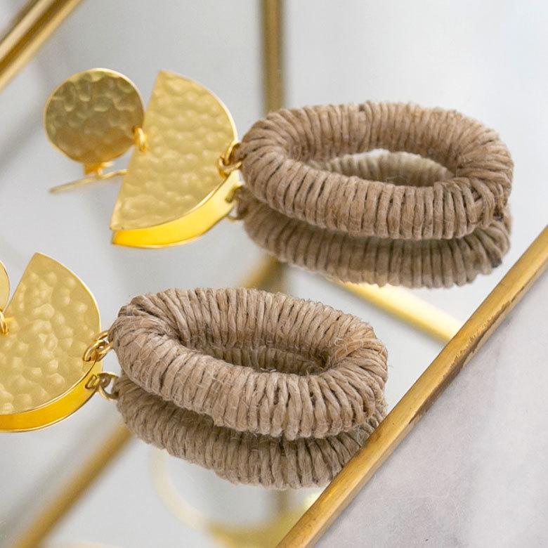 ピアス 真鍮 ジュート ゴールド アクセサリー レディース フック ピアス エスニック 揺れる エレガント カジュアル アジアン おしゃれ 34458 | ブランド登録なし | 15