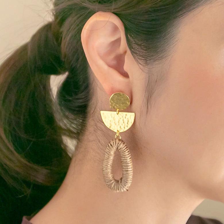 ピアス 真鍮 ジュート ゴールド アクセサリー レディース フック ピアス エスニック 揺れる エレガント カジュアル アジアン おしゃれ 34458 | ブランド登録なし | 17