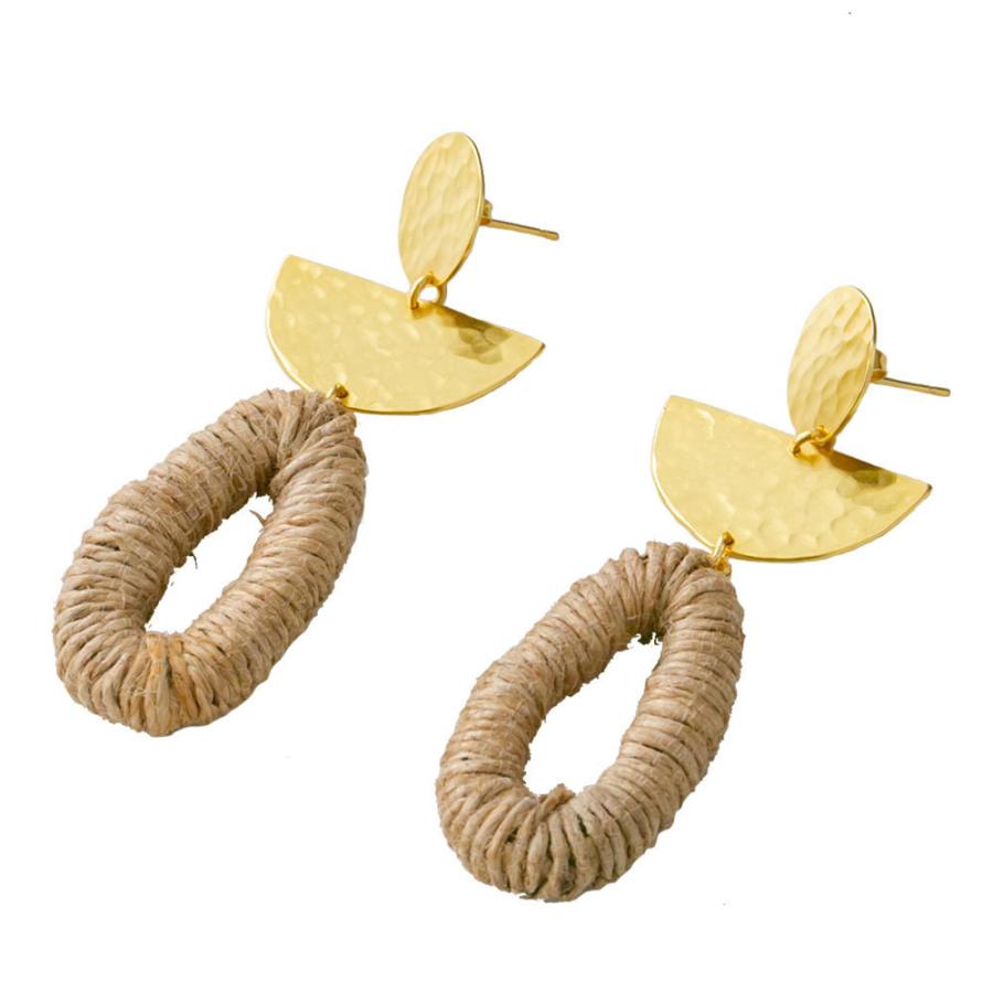 ピアス 真鍮 ジュート ゴールド アクセサリー レディース フック ピアス エスニック 揺れる エレガント カジュアル アジアン おしゃれ 34458 | ブランド登録なし | 19