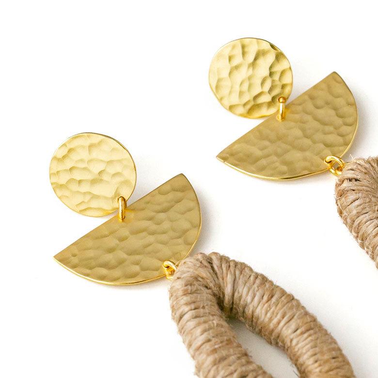 ピアス 真鍮 ジュート ゴールド アクセサリー レディース フック ピアス エスニック 揺れる エレガント カジュアル アジアン おしゃれ 34458 | ブランド登録なし | 05