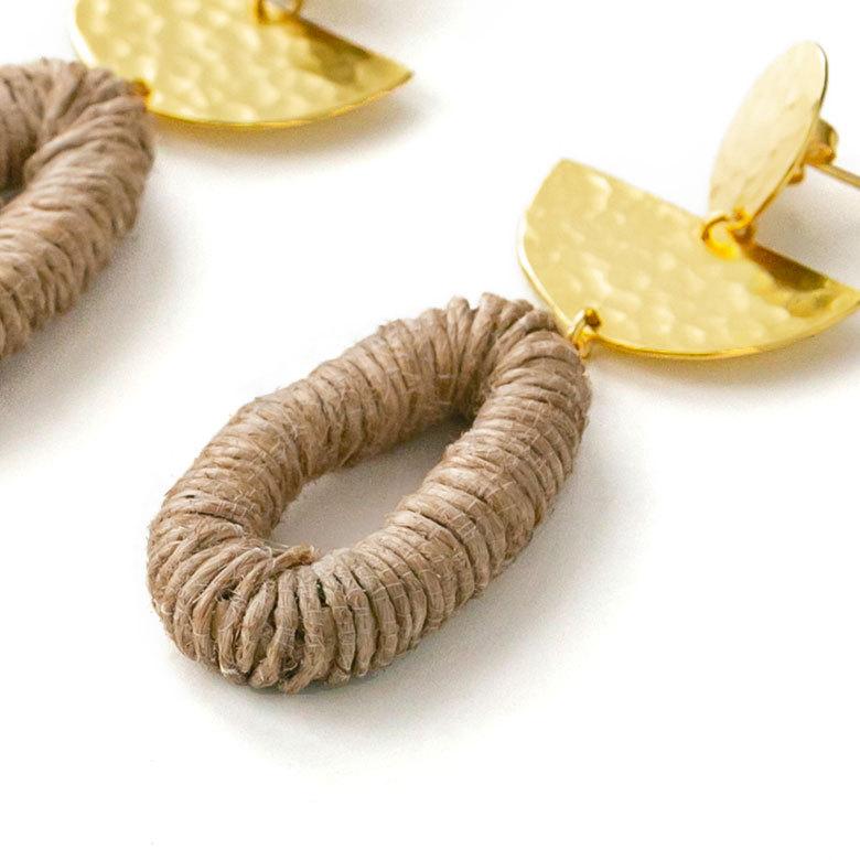 ピアス 真鍮 ジュート ゴールド アクセサリー レディース フック ピアス エスニック 揺れる エレガント カジュアル アジアン おしゃれ 34458 | ブランド登録なし | 06