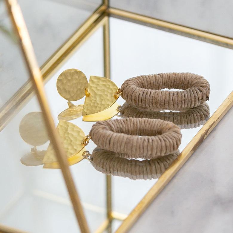 ピアス 真鍮 ジュート ゴールド アクセサリー レディース フック ピアス エスニック 揺れる エレガント カジュアル アジアン おしゃれ 34458 | ブランド登録なし | 07