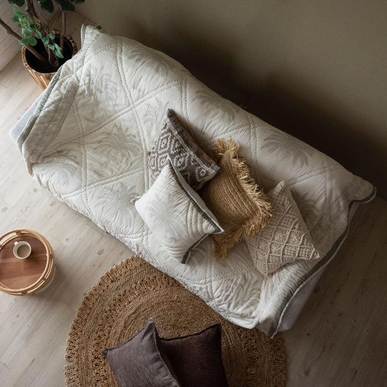 マルチカバー キルト 大判 ブランケット 正方形 ソファ ベッド ヤシの木 春 夏 秋 冬 綿 コットン ベビー 子供 洗える 洗濯可  おしゃれ 北欧 34462 | ブランド登録なし | 10