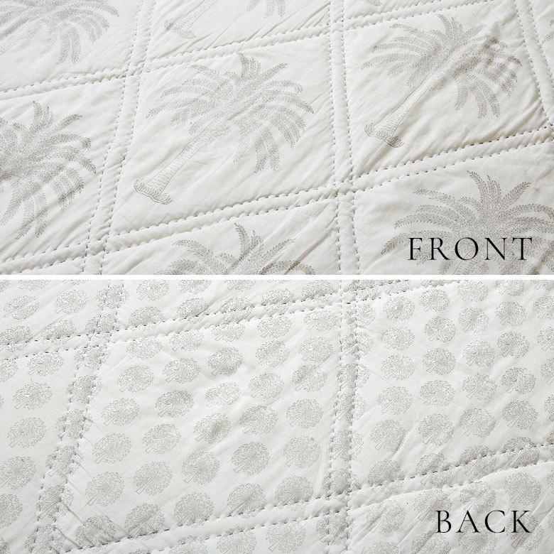 マルチカバー キルト 大判 ブランケット 正方形 ソファ ベッド ヤシの木 春 夏 秋 冬 綿 コットン ベビー 子供 洗える 洗濯可  おしゃれ 北欧 34462 | ブランド登録なし | 15