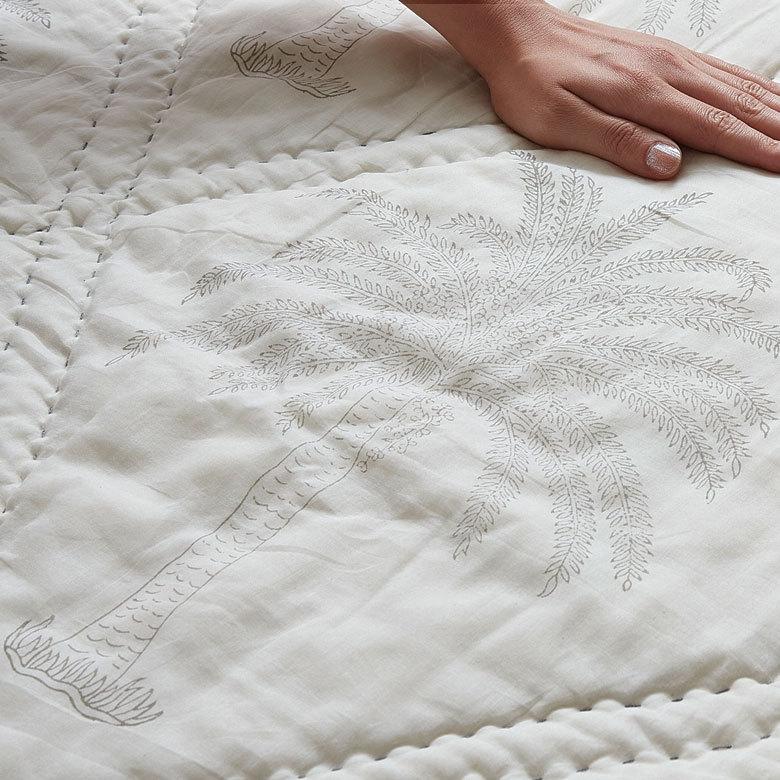 マルチカバー キルト 大判 ブランケット 正方形 ソファ ベッド ヤシの木 春 夏 秋 冬 綿 コットン ベビー 子供 洗える 洗濯可  おしゃれ 北欧 34462 | ブランド登録なし | 03