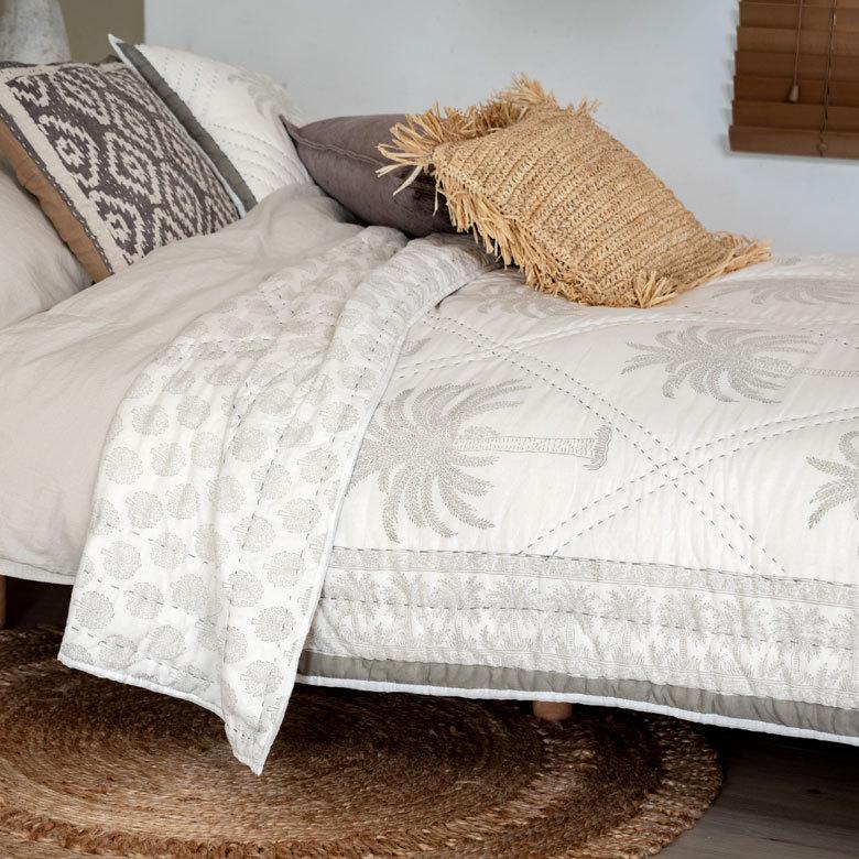 マルチカバー キルト 大判 ブランケット 正方形 ソファ ベッド ヤシの木 春 夏 秋 冬 綿 コットン ベビー 子供 洗える 洗濯可  おしゃれ 北欧 34462 | ブランド登録なし | 08