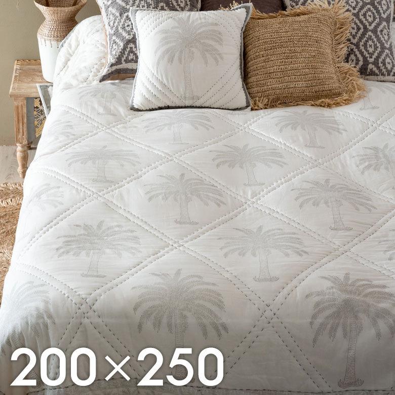 マルチカバー キルト 大判 ブランケット 長方形 ソファ ベッド ヤシの木 春 夏 秋 冬 夏用 綿 コットン ベビー 子供 洗える 洗濯可  おしゃれ 北欧 34463 | ブランド登録なし
