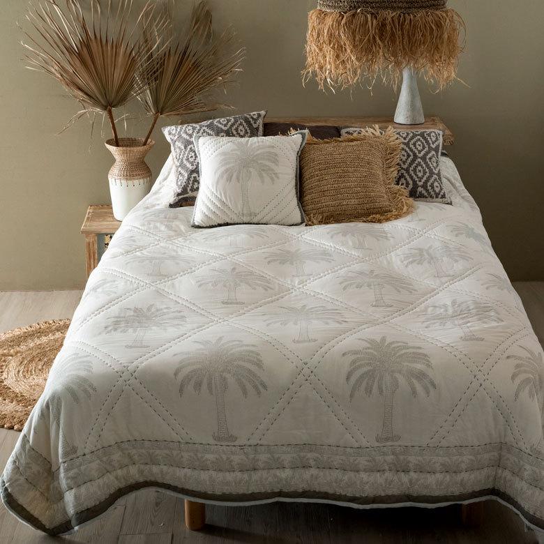 マルチカバー キルト 大判 ブランケット 長方形 ソファ ベッド ヤシの木 春 夏 秋 冬 夏用 綿 コットン ベビー 子供 洗える 洗濯可  おしゃれ 北欧 34463 | ブランド登録なし | 02