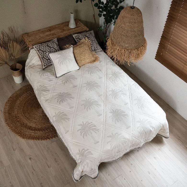 マルチカバー キルト 大判 ブランケット 長方形 ソファ ベッド ヤシの木 春 夏 秋 冬 夏用 綿 コットン ベビー 子供 洗える 洗濯可  おしゃれ 北欧 34463 | ブランド登録なし | 09