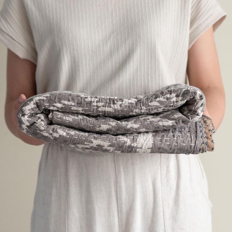 マルチカバー キルト 大判 ブランケット 正方形 ソファ ベッド 幾何柄 春 夏 秋 冬 夏用 綿 コットン ベビー 子供 洗える 洗濯可  おしゃれ 北欧 34464-gy | ブランド登録なし | 13