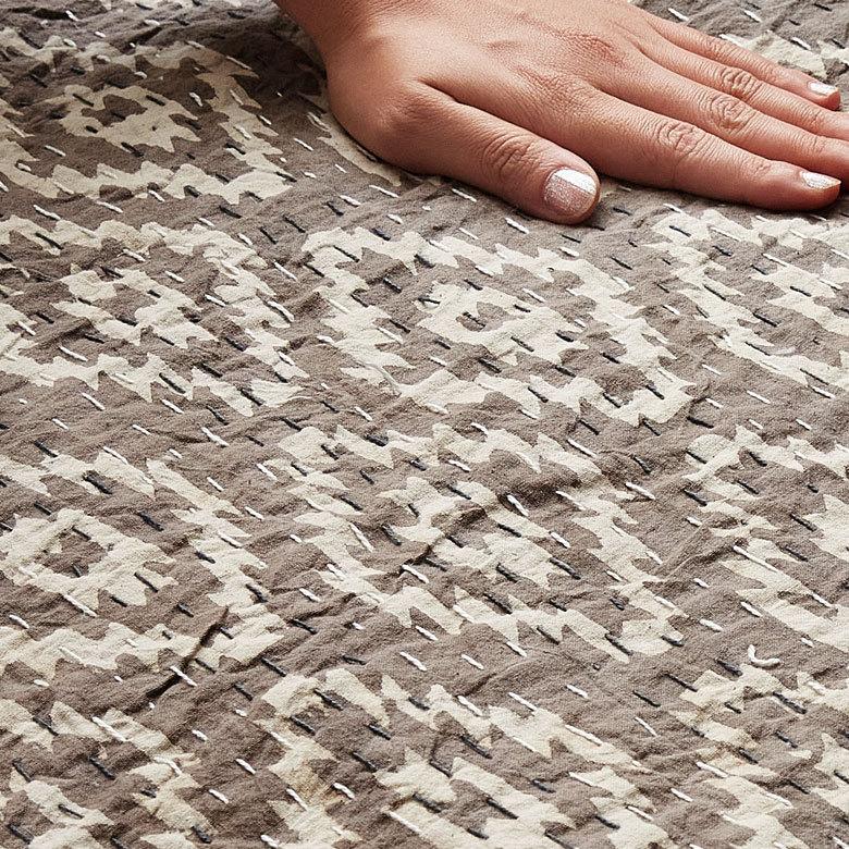 マルチカバー キルト 大判 ブランケット 正方形 ソファ ベッド 幾何柄 春 夏 秋 冬 夏用 綿 コットン ベビー 子供 洗える 洗濯可  おしゃれ 北欧 34465-gy | ブランド登録なし | 08