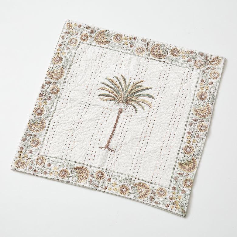 クッション カバー キルト 綿 正方形 45×45cm ヤシの木 春 夏 秋 冬 夏用 コットン 洗える 洗濯可  おしゃれ 北欧 ビーチ リゾート 西海岸 コースタル 34467 |  | 18