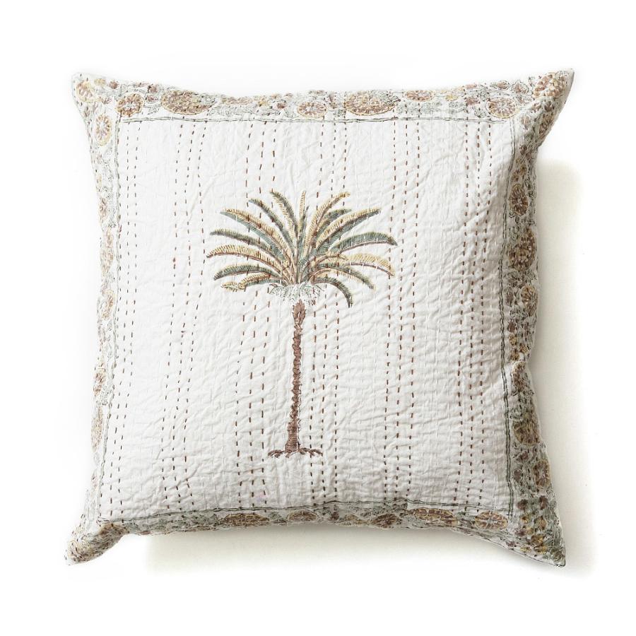 クッション カバー キルト 綿 正方形 45 45cm ヤシの木 春 夏 秋 冬 夏用 コットン 洗える 洗濯可 おしゃれ 北欧 ビーチ リゾート 西海岸 コースタル Elements 通販 Yahoo ショッピング