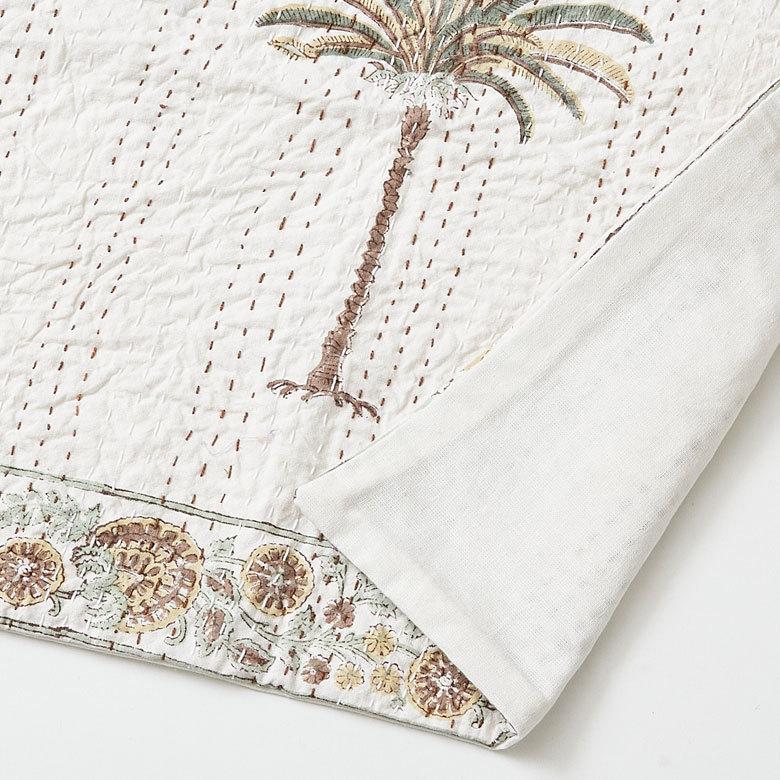 クッション カバー キルト 綿 正方形 45×45cm ヤシの木 春 夏 秋 冬 夏用 コットン 洗える 洗濯可  おしゃれ 北欧 ビーチ リゾート 西海岸 コースタル 34467 |  | 07