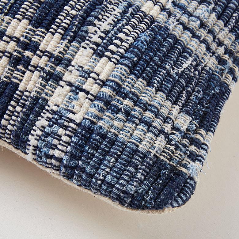 クッションカバー デニム 30×50cm チェック柄  長方形 横長 クッション用カバー ピロー 背あて 背当て ソファ ベッド  ヴィンテージ 西海岸 ビーチ | ブランド登録なし | 08