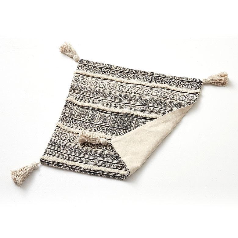 クッションカバー コットン ウーブンプリント 45ｘ45cm タッセル付き Raha ラーハ 正方形 四角 ソファ ベッド アウトドア リビング BOHO アジアン 雑貨 34475 | ブランド登録なし | 19