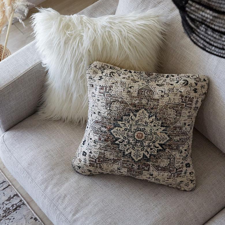 クッションカバー コットン ウーブンプリント 45ｘ45cm エスニック柄 Raha ラーハ 正方形 四角 ソファ ベッド アウトドア リビング BOHO アジアン 雑貨 34476 | ブランド登録なし | 12