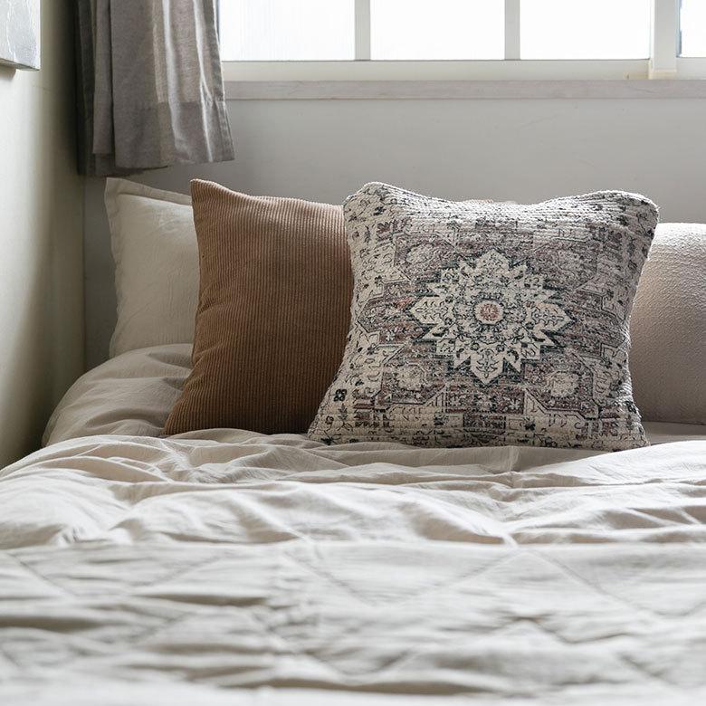 クッションカバー コットン ウーブンプリント 45ｘ45cm エスニック柄 Raha ラーハ 正方形 四角 ソファ ベッド アウトドア リビング BOHO アジアン 雑貨 34476 | ブランド登録なし | 13