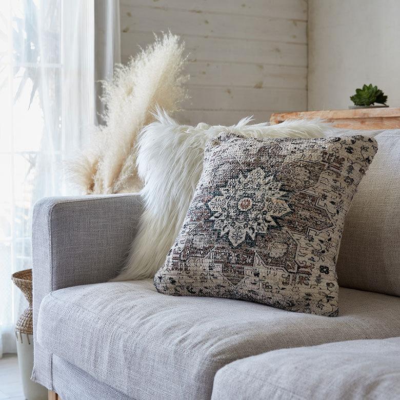 クッションカバー コットン ウーブンプリント 45ｘ45cm エスニック柄 Raha ラーハ 正方形 四角 ソファ ベッド アウトドア リビング BOHO アジアン 雑貨 34476 | ブランド登録なし | 15