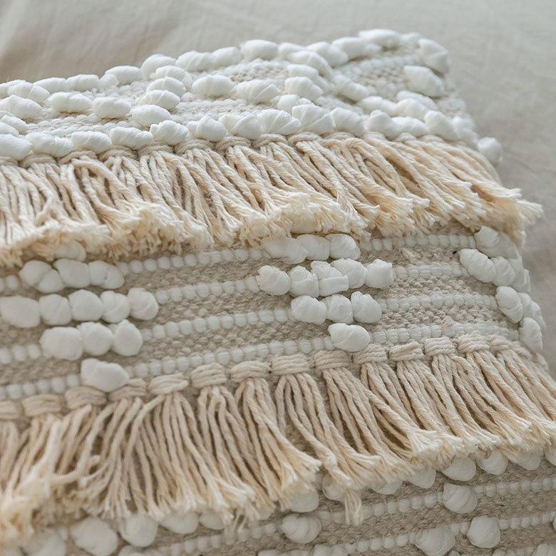 クッションカバー コットン ハンドルーム 手織り 30ｘ50cm フリンジ Raha ラーハ 長方形 横長 ソファ ベッド アウトドア リビング BOHO アジアン 雑貨 34478 | ブランド登録なし | 11