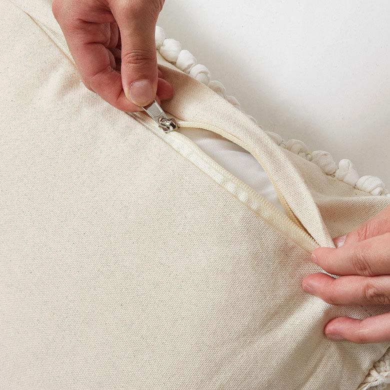 クッションカバー コットン ハンドルーム 手織り 30ｘ50cm フリンジ Raha ラーハ 長方形 横長 ソファ ベッド アウトドア リビング BOHO アジアン 雑貨 34478 | ブランド登録なし | 14