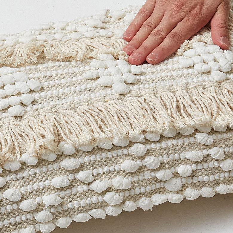 クッションカバー コットン ハンドルーム 手織り 30ｘ50cm フリンジ Raha ラーハ 長方形 横長 ソファ ベッド アウトドア リビング BOHO アジアン 雑貨 34478 | ブランド登録なし | 06