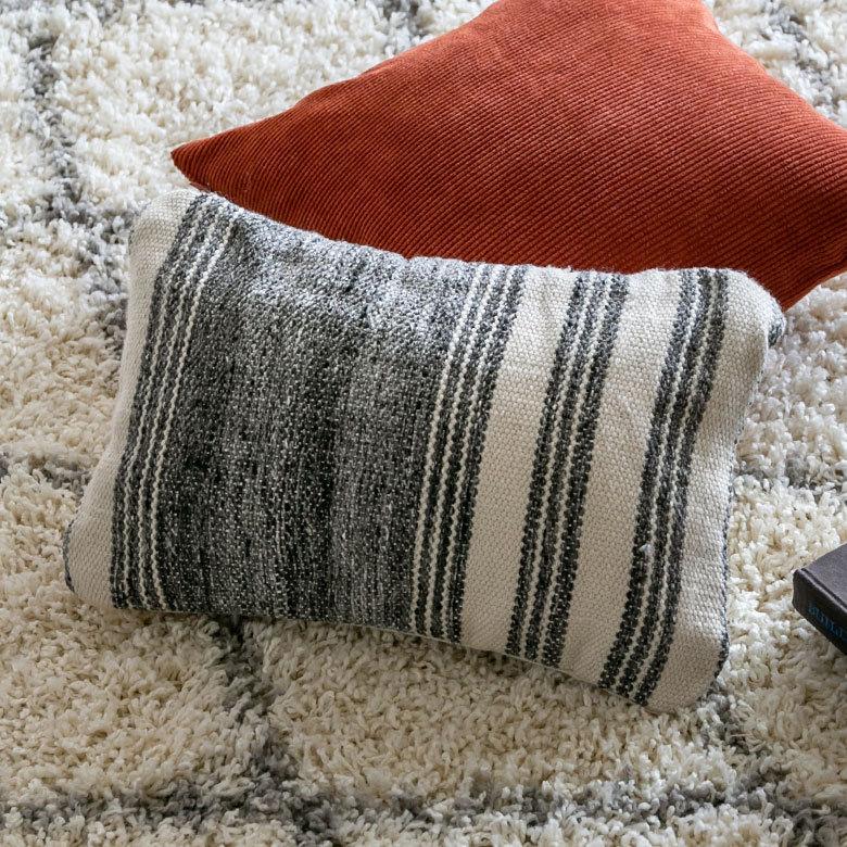 クッションカバー キリム柄 30ｘ50cm ボーダー柄 インド  長方形 横長 ピロー 背もたれ ソファ ベッド アウトドア 車内 おしゃれ かっこいい 北欧 西海岸 34479 | ブランド登録なし | 11