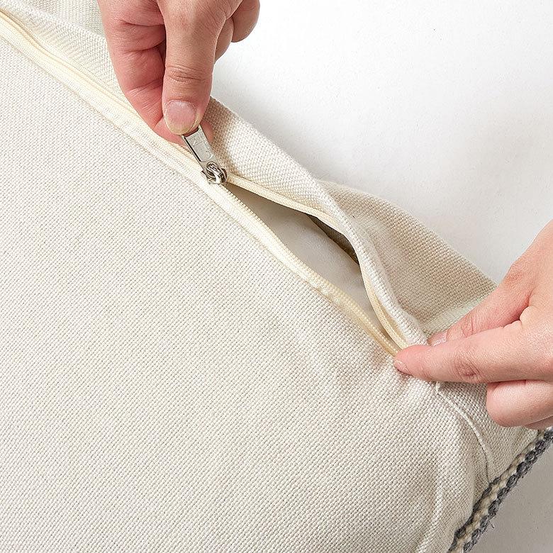 クッションカバー キリム柄 30ｘ50cm ボーダー柄 インド  長方形 横長 ピロー 背もたれ ソファ ベッド アウトドア 車内 おしゃれ かっこいい 北欧 西海岸 34479 | ブランド登録なし | 14