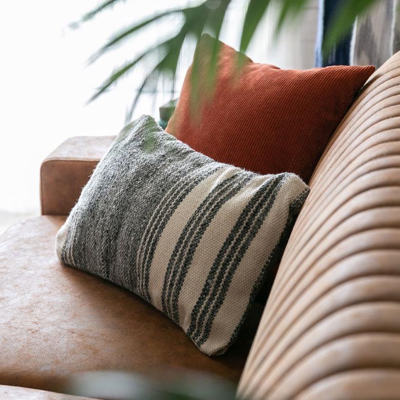 クッションカバー キリム柄 30ｘ50cm ボーダー柄 インド  長方形 横長 ピロー 背もたれ ソファ ベッド アウトドア 車内 おしゃれ かっこいい 北欧 西海岸 34479 | ブランド登録なし | 04