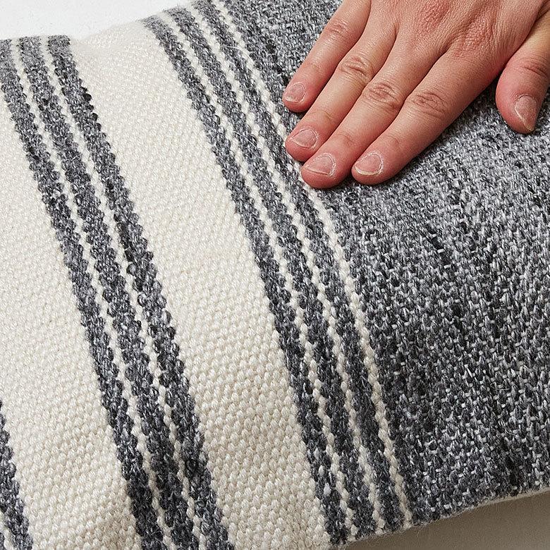 クッションカバー キリム柄 30ｘ50cm ボーダー柄 インド  長方形 横長 ピロー 背もたれ ソファ ベッド アウトドア 車内 おしゃれ かっこいい 北欧 西海岸 34479 | ブランド登録なし | 06