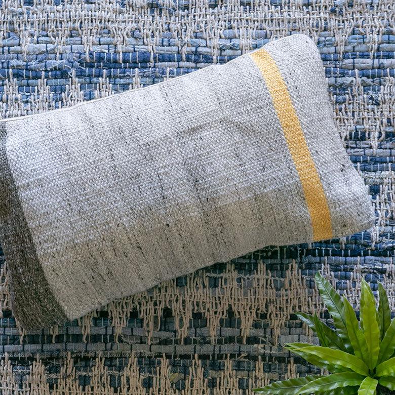 クッションカバー キリム柄 30ｘ50cm ボーダー柄 インド  長方形 横長 ピロー 背もたれ ソファ ベッド アウトドア 車内 おしゃれ かっこいい 北欧 西海岸 34480 | ブランド登録なし | 05