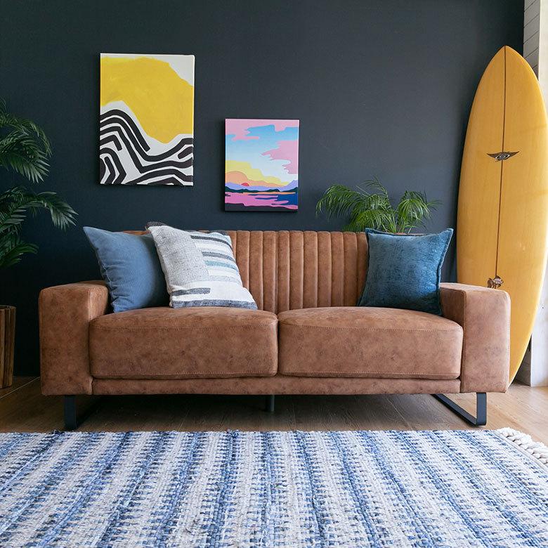 クッションカバー キリム柄 45ｘ45cm ボーダー柄 インド  正方形 四角 ソファ ベッド アウトドア 車内 リビング おしゃれ かっこいい 北欧 西海岸 ビーチ 34481 | ブランド登録なし | 01