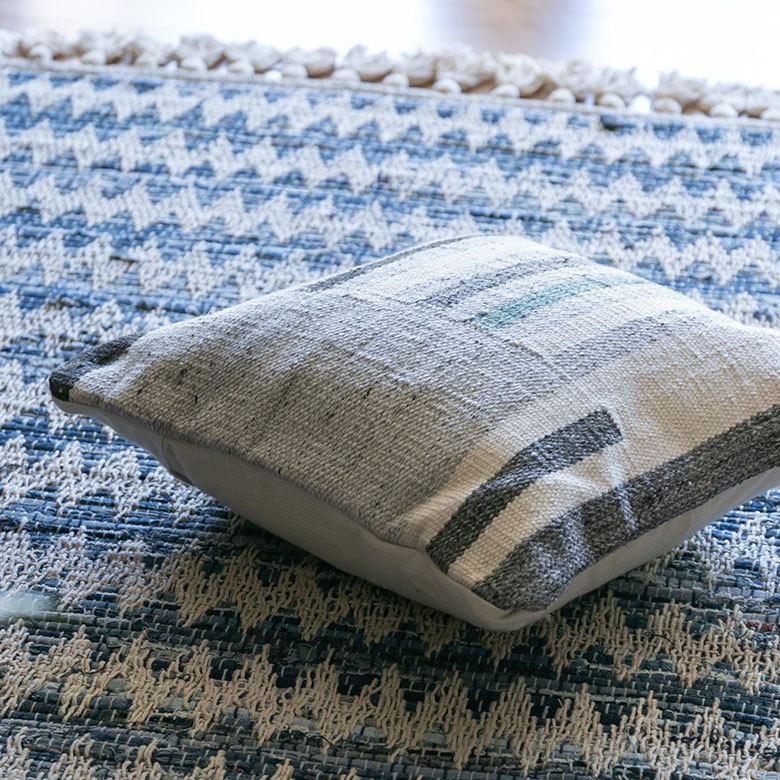 クッションカバー キリム柄 45ｘ45cm ボーダー柄 インド  正方形 四角 ソファ ベッド アウトドア 車内 リビング おしゃれ かっこいい 北欧 西海岸 ビーチ 34481 | ブランド登録なし | 11