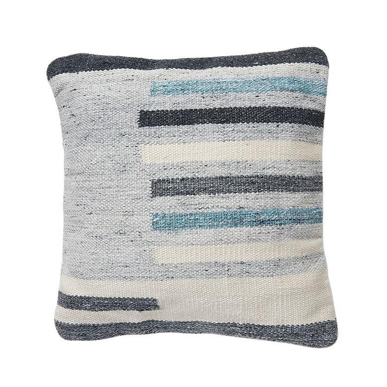 クッションカバー キリム柄 45ｘ45cm ボーダー柄 インド  正方形 四角 ソファ ベッド アウトドア 車内 リビング おしゃれ かっこいい 北欧 西海岸 ビーチ 34481 | ブランド登録なし | 16