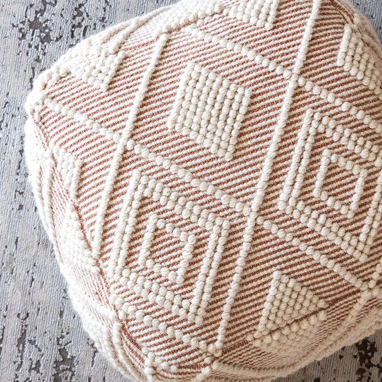 プフ クッション オットマン スツール インド 幾何柄 ジオメトリック Raha ラーハ フロア BOHO 北欧 リゾート モロッカン ボヘミアン アジアン 雑貨 34483-br | ELEMENTS（インテリア） | 04