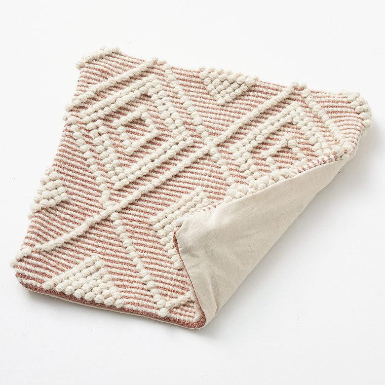 クッションカバー インド ブラウン 幾何柄 ジオメトリック Raha ラーハ ダイヤ柄 正方形 四角 おしゃれ BOHO モロッカン アジアン 雑貨 エスニック  34484-br | ブランド登録なし | 18