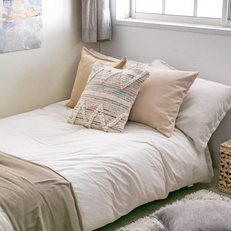 クッションカバー インド ナチュラル 幾何柄 ジオメトリック ダイヤ柄 Raha ラーハ 正方形 四角 45cm用 リビング BOHO ボーホー モロッカン 34487-mt | ブランド登録なし | 03