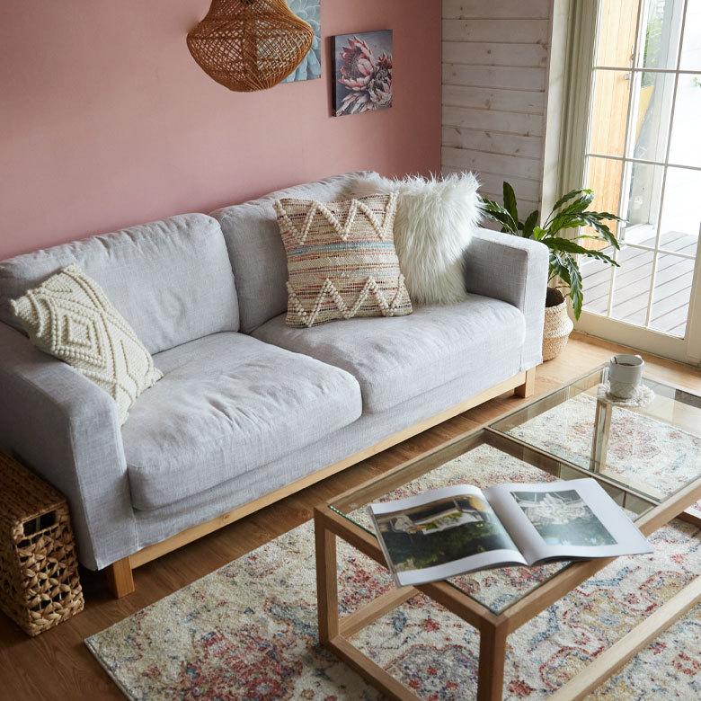 クッションカバー インド ナチュラル 幾何柄 ジオメトリック ダイヤ柄 Raha ラーハ 正方形 四角 45cm用 リビング BOHO ボーホー モロッカン 34487-mt | ブランド登録なし | 09