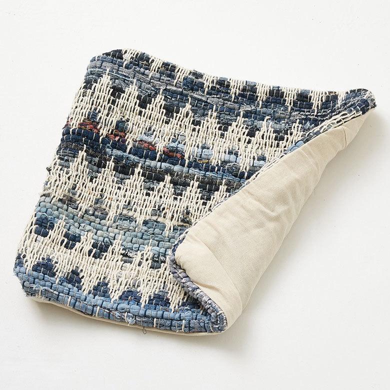 クッションカバー インド デニム 幾何柄 ジオメトリック Raha ラーハ 正方形 四角 ソファ ベッド アウトドア 車内 リビング おしゃれ 北欧 西海岸 34489-bl | ブランド登録なし | 18