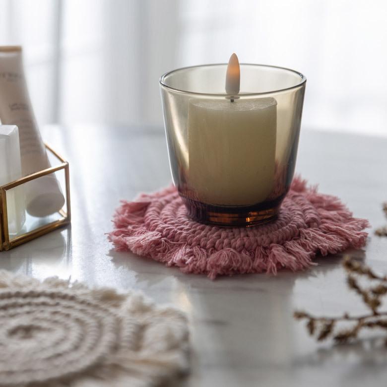 メール便対応 コースター マクラメ 編み コットン 円 綿 テーブルウェア マット 敷き 敷物 手作り 北欧 ナチュラル おしゃれ インテリア おうち時間 雑貨 34491 | ELEMENTS（インテリア） | 17