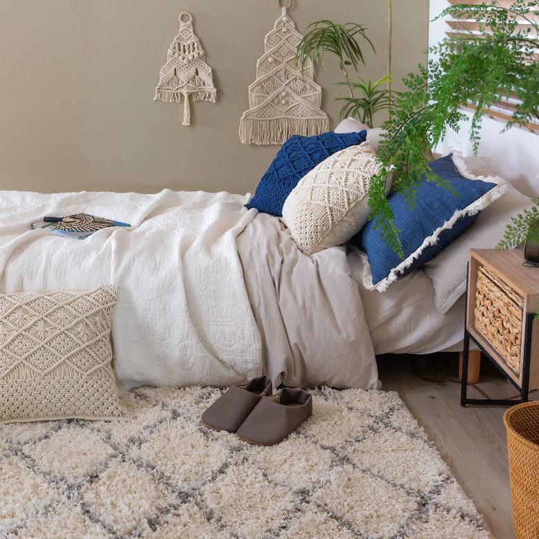 クッションカバー マクラメ 編み コットン 正方形 45×45cm  綿 モロッコ ボヘミアン 手作り 北欧 ナチュラル おしゃれ インテリア おうち時間 雑貨 34492 | ブランド登録なし | 06