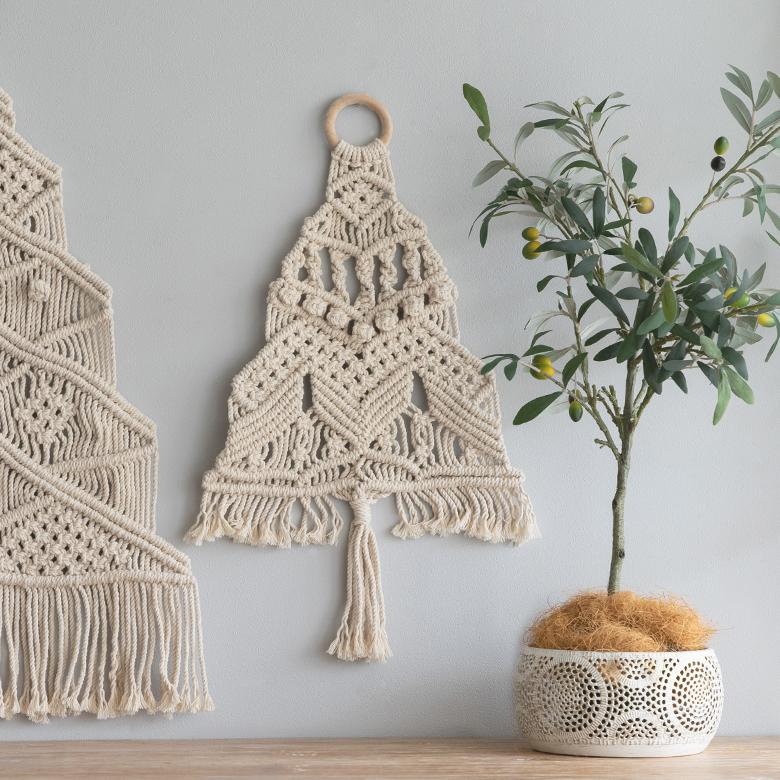 メール便対応 タペストリー マクラメ ロープ クリスマス ツリー インテリア 壁飾り ウォール デコレーション おしゃれ 北欧 リゾート ナチュラル 雑貨 34495 | ELEMENTS（インテリア） | 11